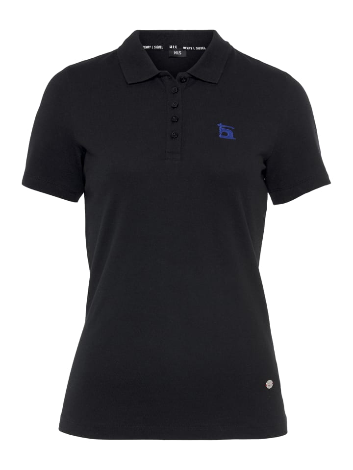 Poloshirt in schwarz