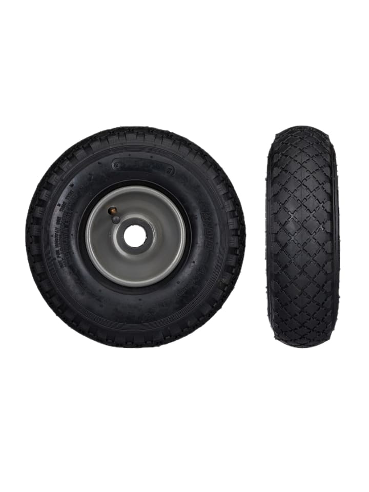 4x Sackkarrenrad in Schwarz/ Grau - 3.00-4