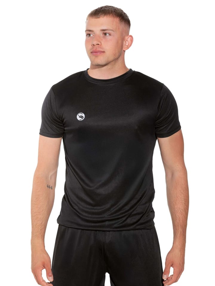 Sportshirt, Trainingsshirt "Breeze" in schwarz