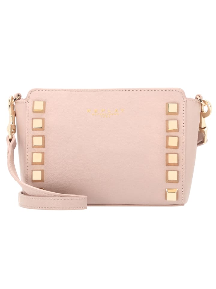 Umhängetasche 19 cm pink brown