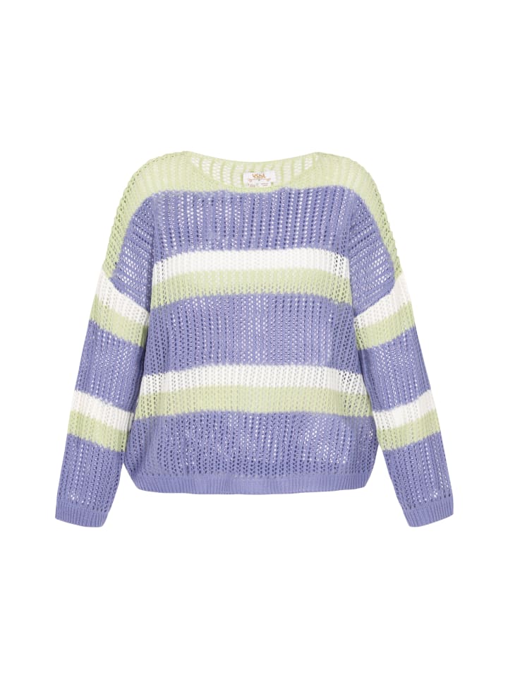 Women Sweater in offwhite light green bluE