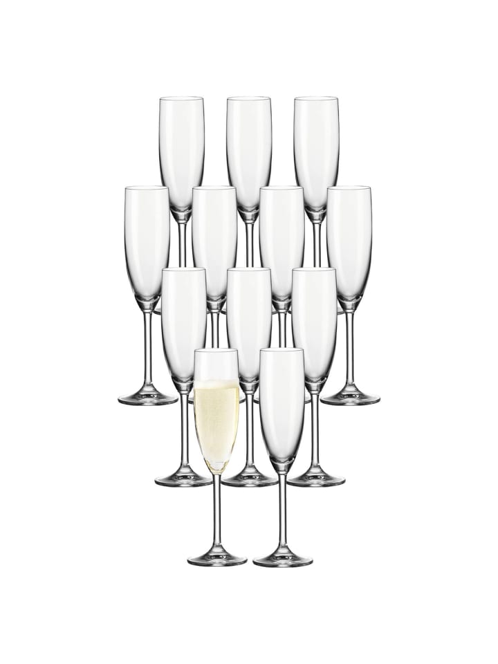 12er Set Sektglas Daily in Transparent 200 ml