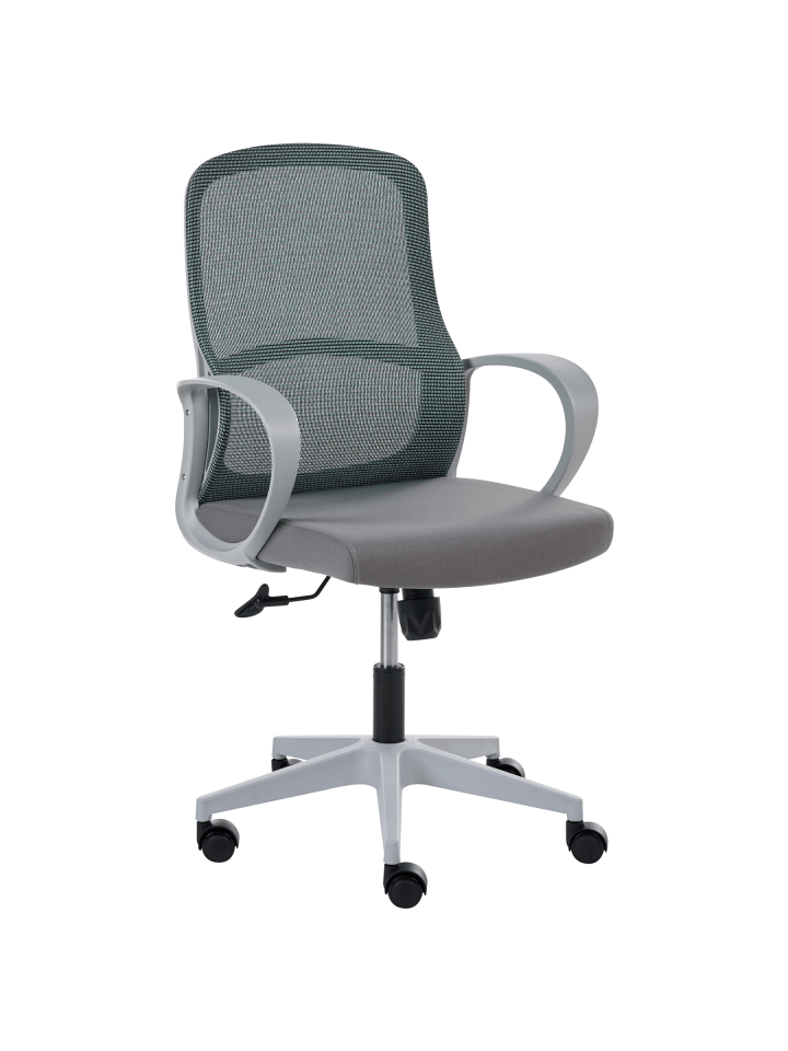 Professioneller Bürostuhl SENTA in Grau/Blau - (W) 61 x (H) 97 x (L) 65 cm