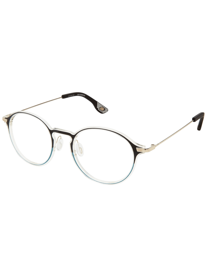 Männer Optische Fassungen Rund Schwarz
