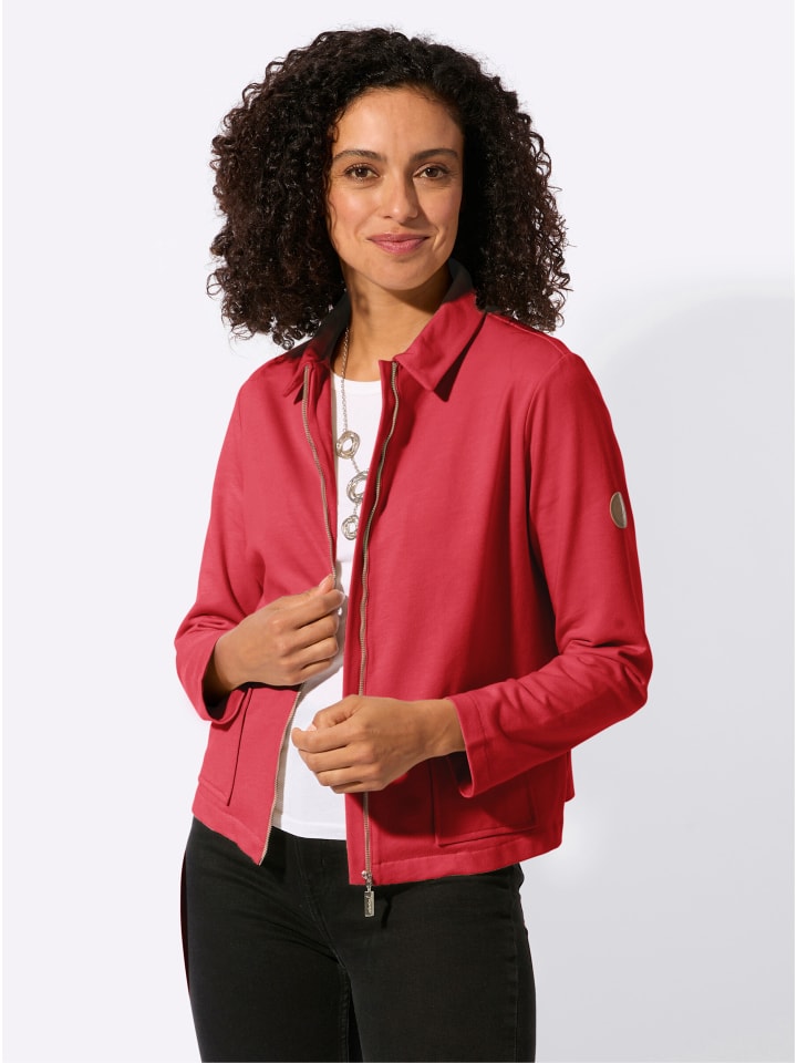 Sweatjacke in erdbeere