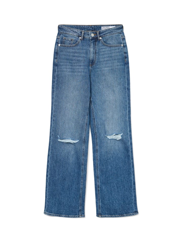 Weit geschnitten in Medium Blue Denim