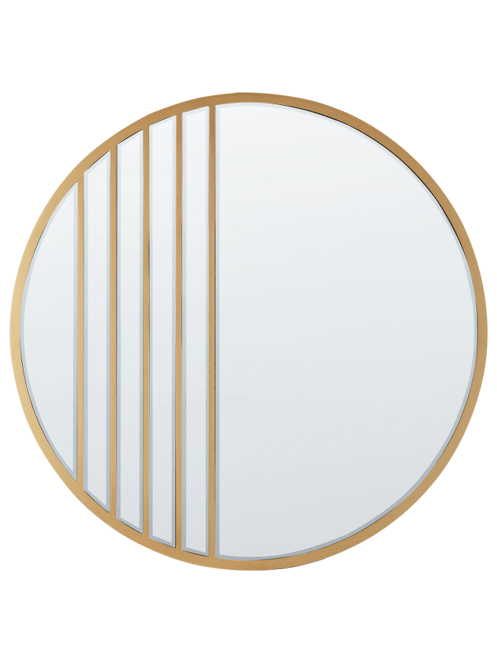 Wandspiegel COUST in Gold - (W) 80 x (H) 80 x (L) 2 cm Vertikal