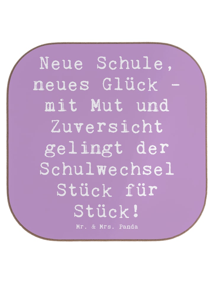 gläseruntersetzer Spruch Einen Schulwechsel bew... in Lavendeltraum