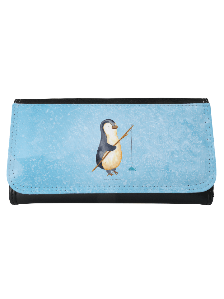 Wallet Pinguin Angler ohne Spruch in Eisblau