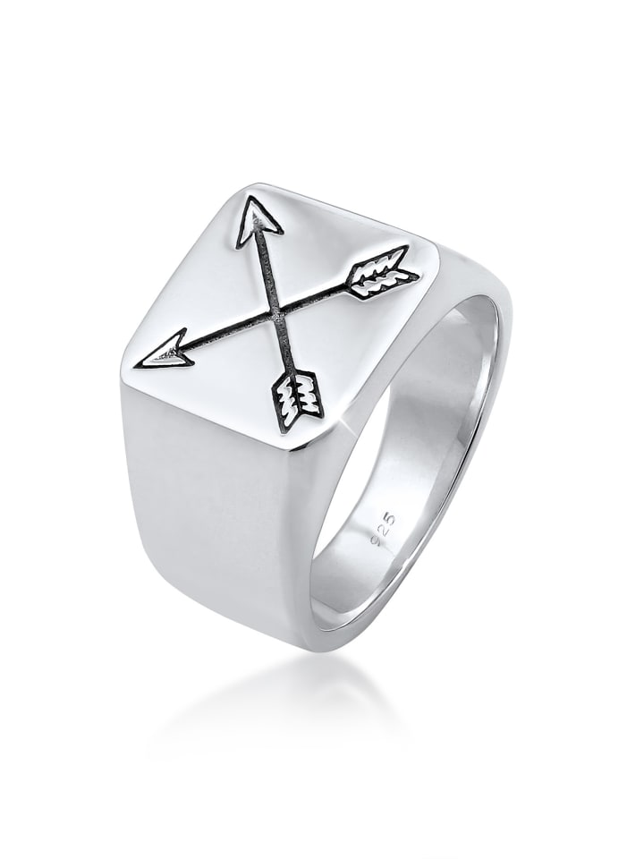 Ring 925 Sterling Silber Pfeil, Siegelring in Silber