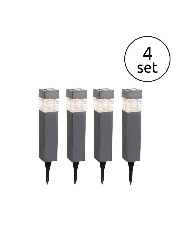 Solarleuchte "SOLARLEUCHTE KUNSTSTOFF GRAU, 1XLED" in gray