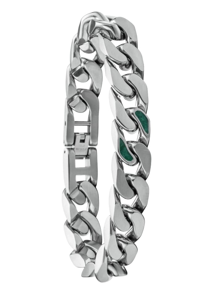 Herrenarmband Edelstahl Bodyguards Türkis/Silberfarben