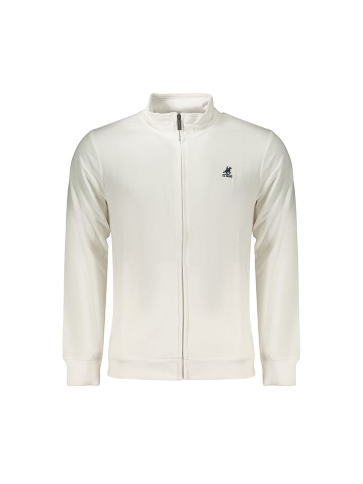 Weiß Baumwolle Herren Sweatshirt