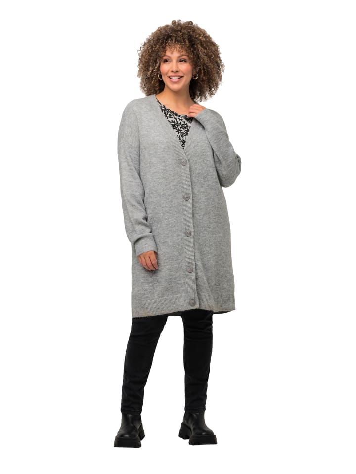 Strickjacke in grau melange