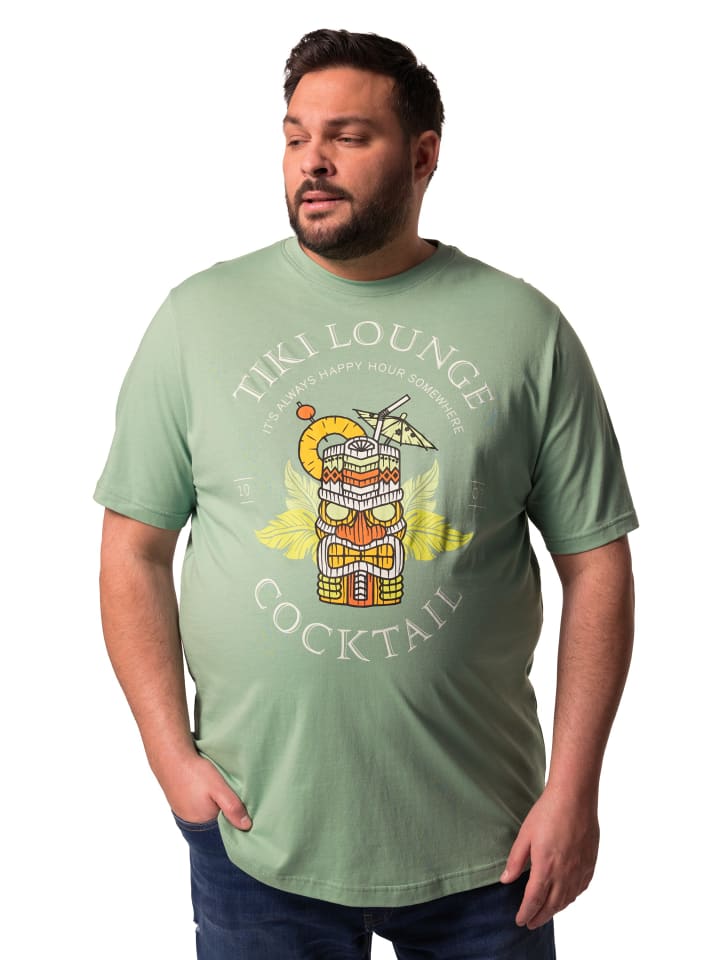 Kurzarm T-Shirt in türkis