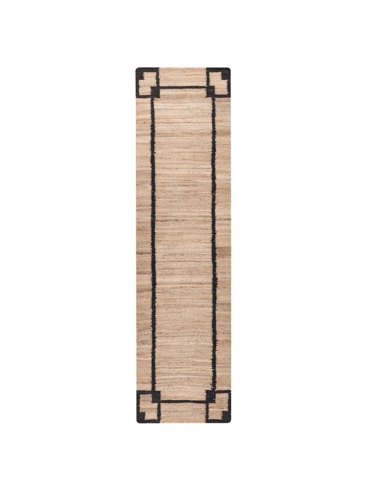 Kurzflor GONDIA in Beige/Schwarz - (W) 80 x (L) 300 cm