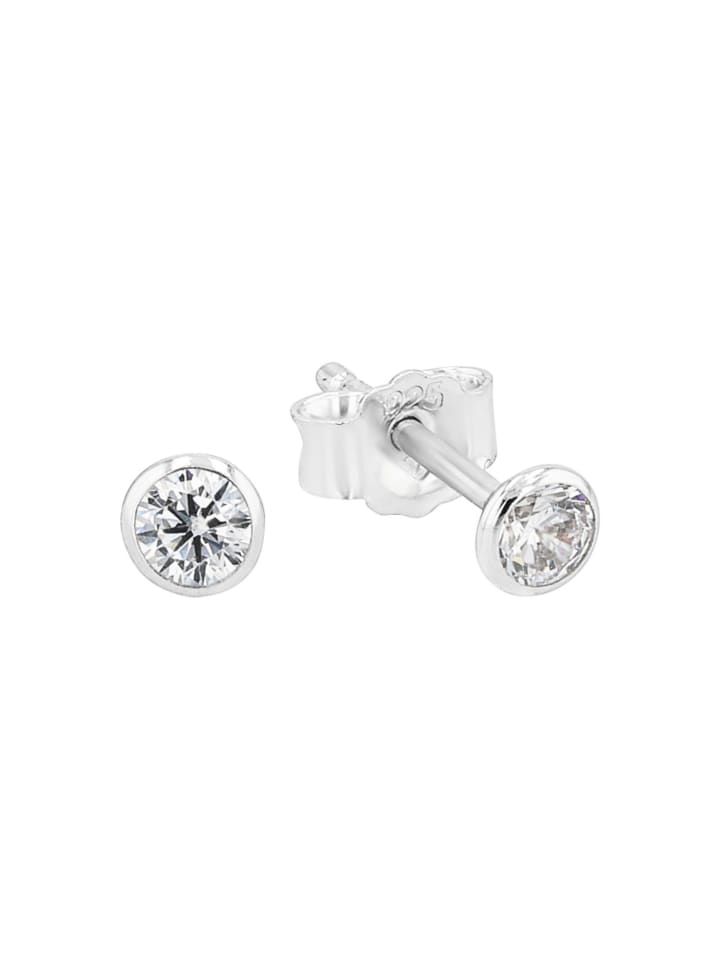 Ohrstecker Silber 925, rhodiniert in silber