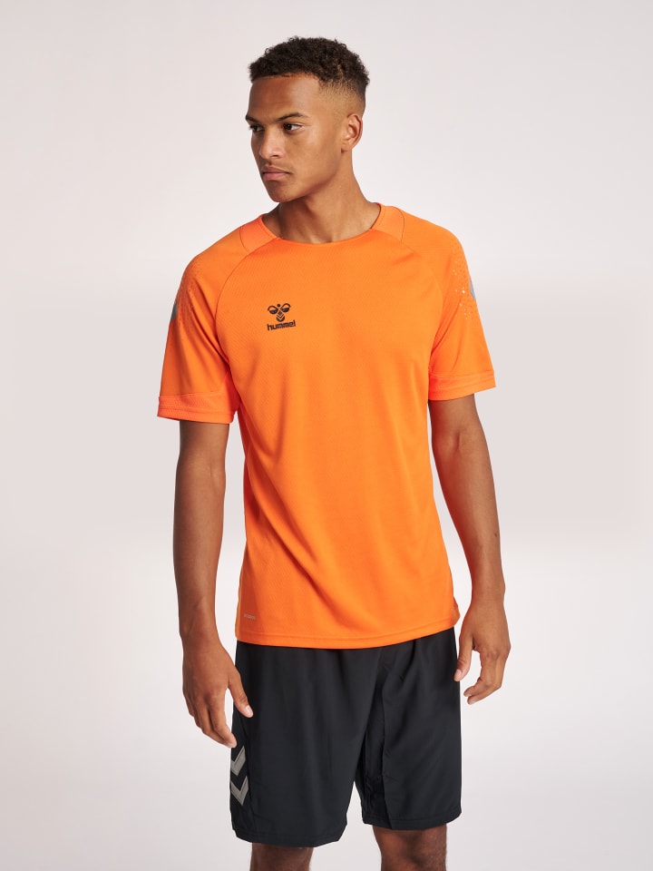 T-Shirt Hmllead Herren in ORANGE TIGER