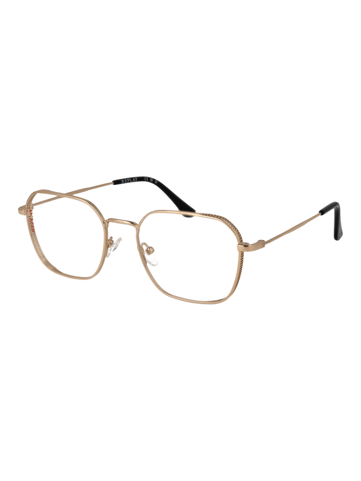 Unisex Optische Fassungen Quadrat Gold