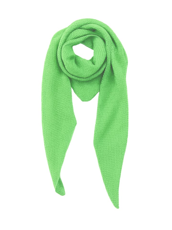 Weicher Strickschal mit dezenter Struktur in Grün