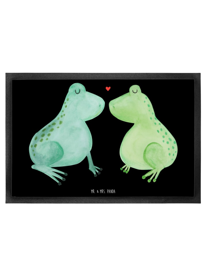 Hausmatte Frosch Liebe ohne Spruch in Schwarz