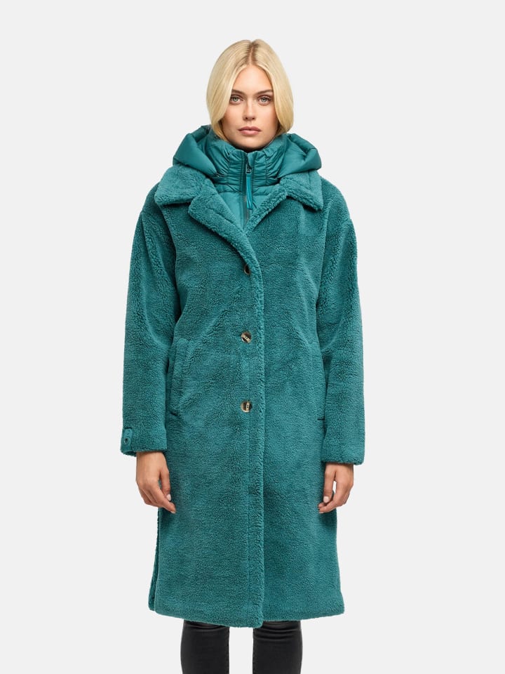 Wintermantel Teddyzauber 14 in Ocean Green