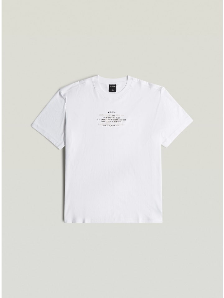 Multi Text Relaxed T-Shirt white