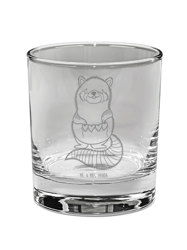 Whiskyglas Roter Panda ohne Spruch in Transparent
