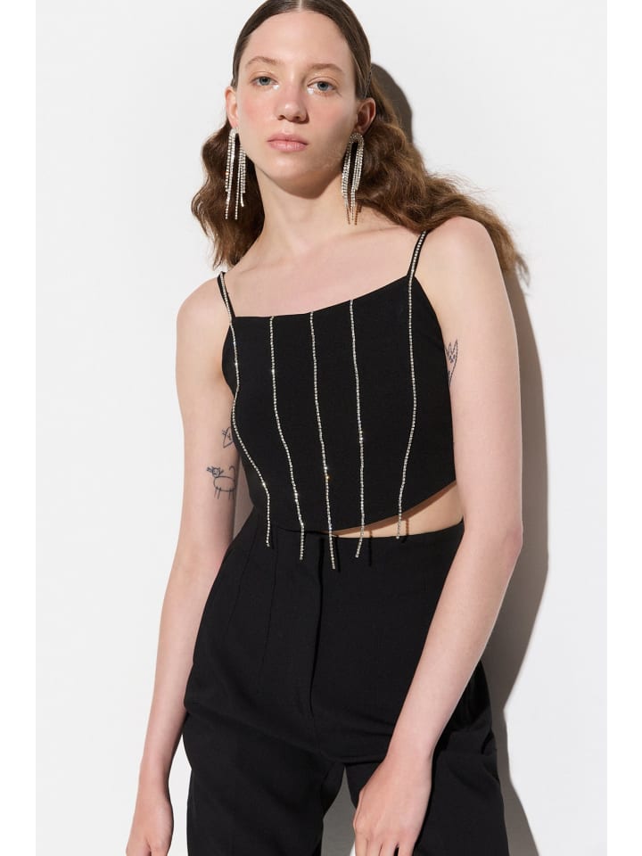 Crop Top in Schwarz