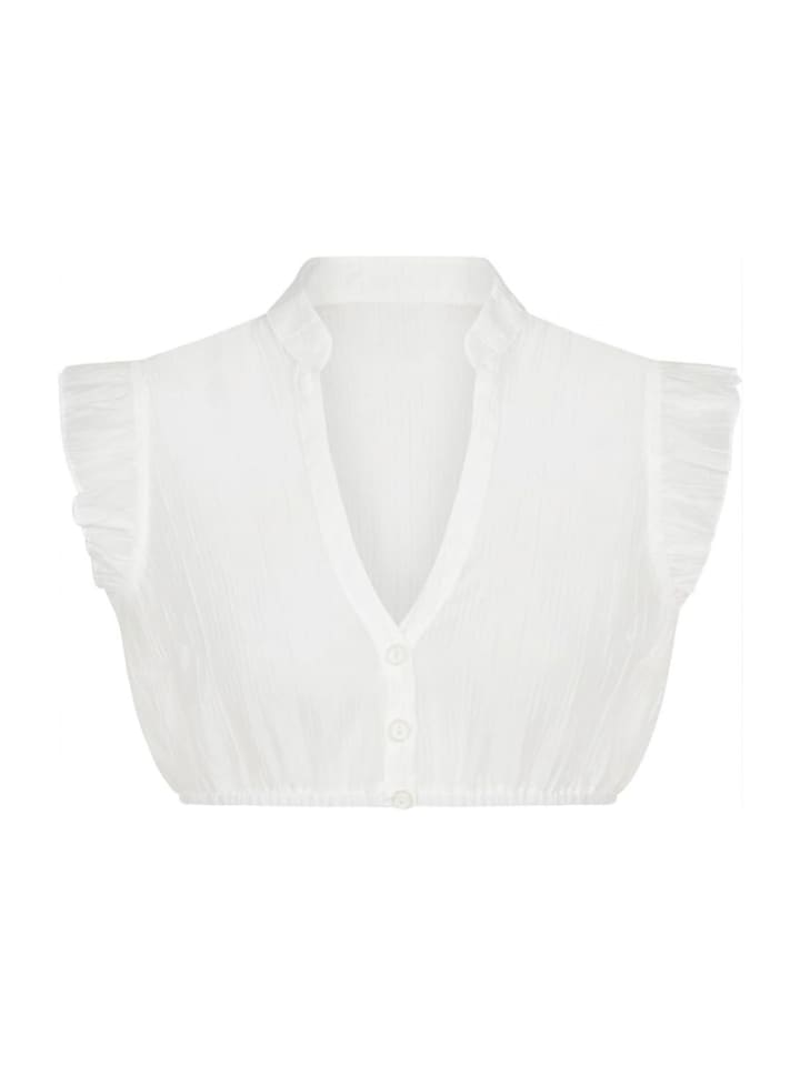 Dirndlbluse Tina Kurzarm in Creme