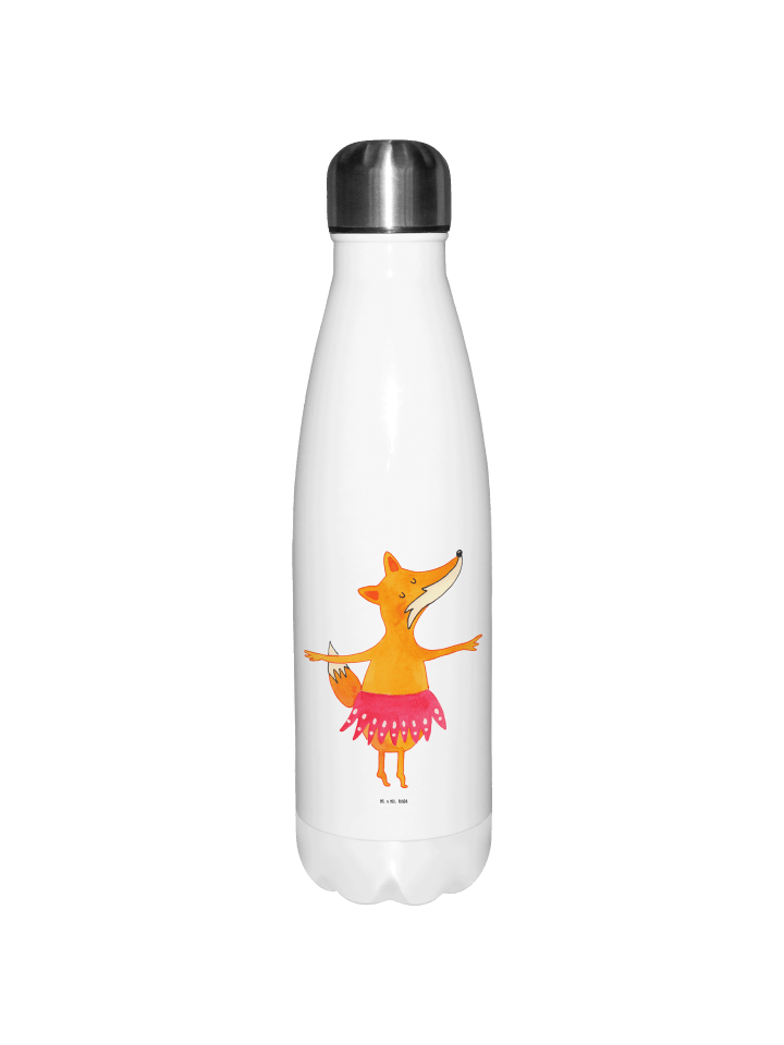 Thermosflasche Fuchs Ballerina ohne Spruch in Weiß