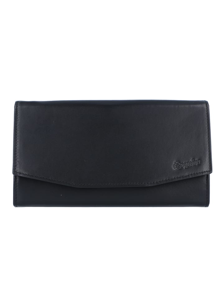 New Silk Geldbörse Leder 18 cm schwarz