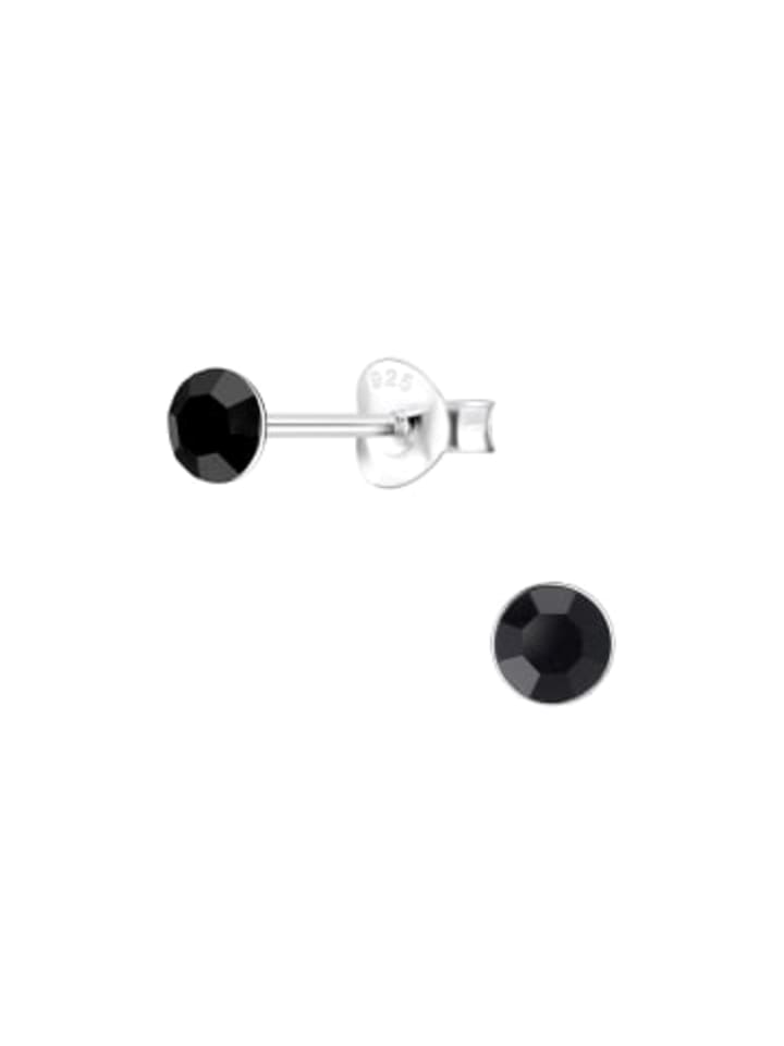 Ohrstecker CRYSTAL 4 mm I black