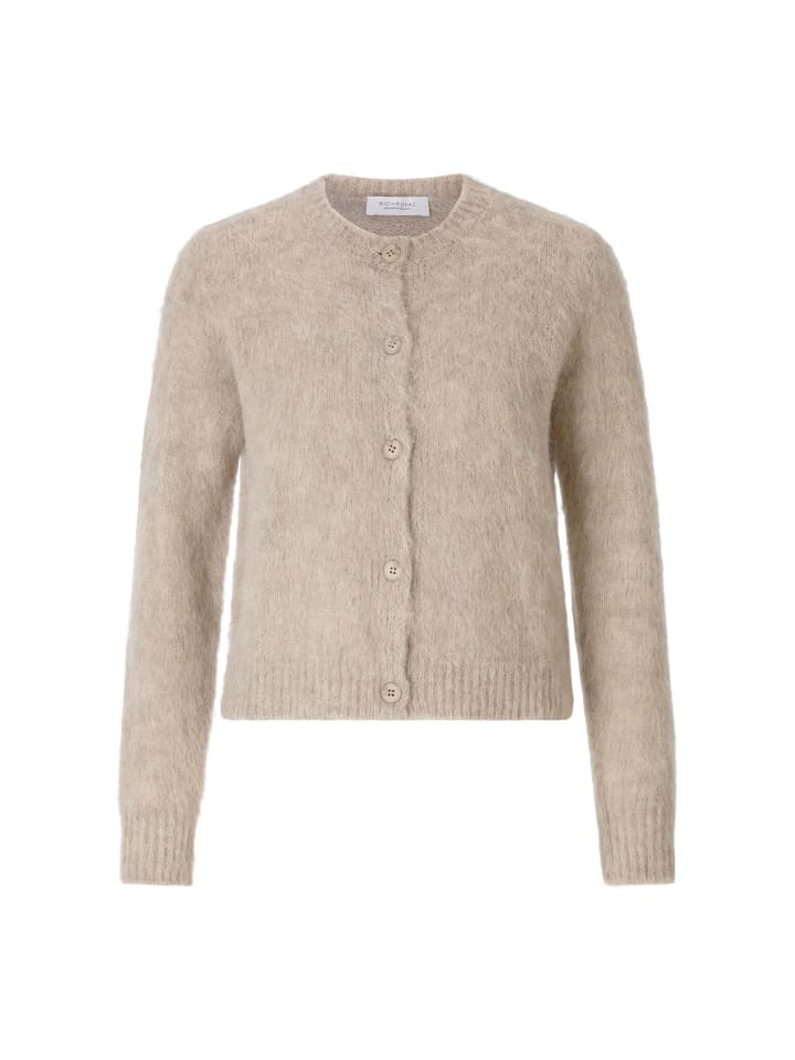 Crew Nk Brushed Cardi Set in Caffee Latte
