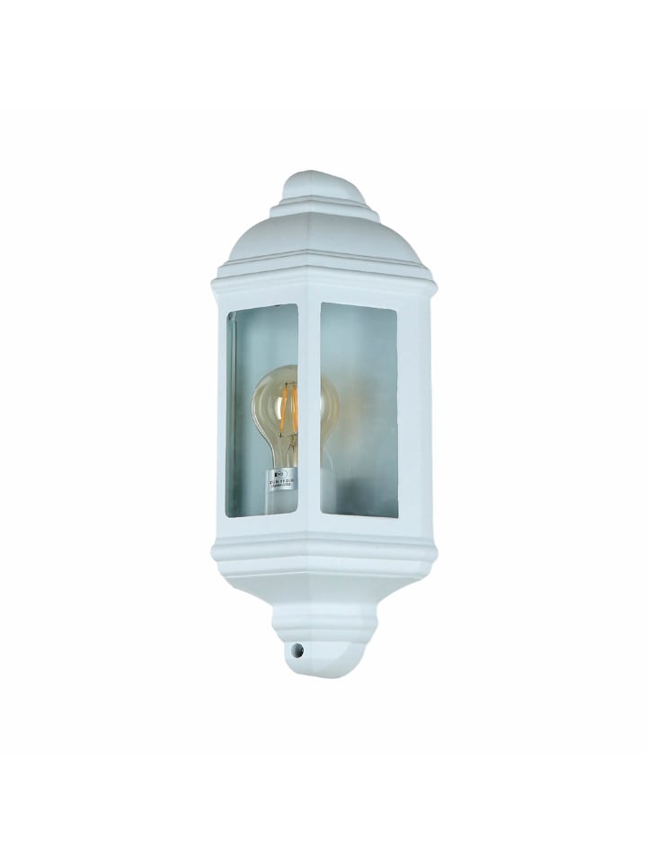 Außen Wandlampe (B)17 x (H)36 cm in Weiß
