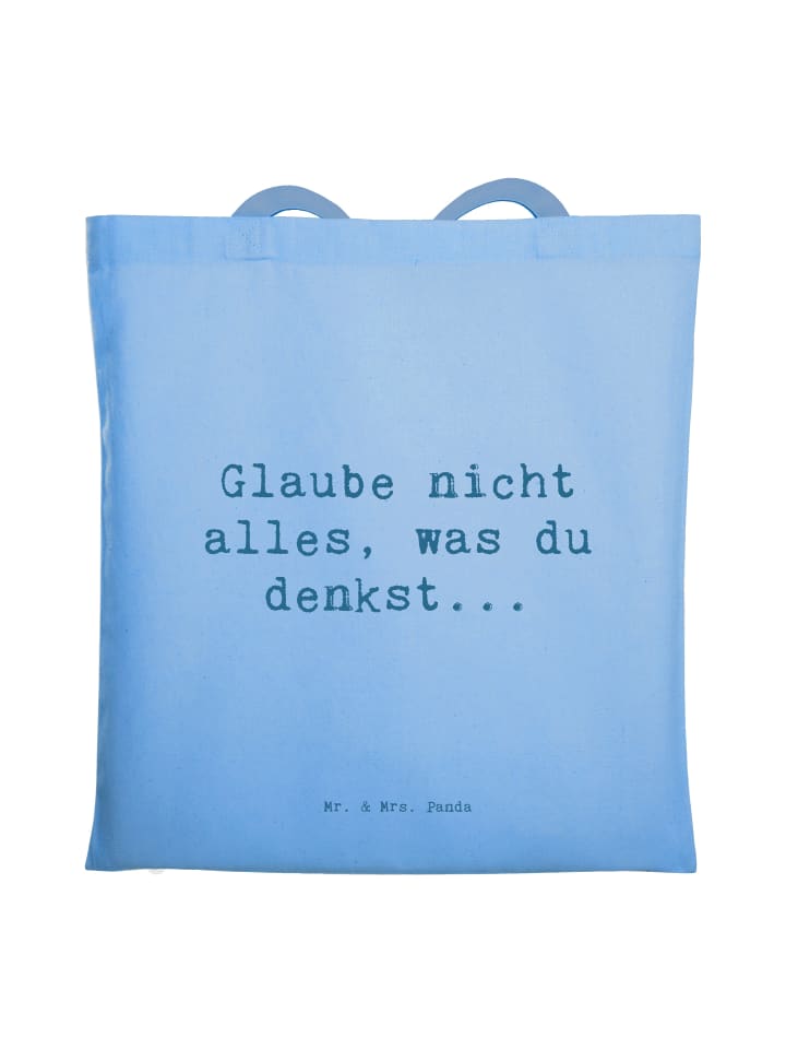 Shopping Bag Spruch Selbstvertrauen und Klarhei... in Sky Blue