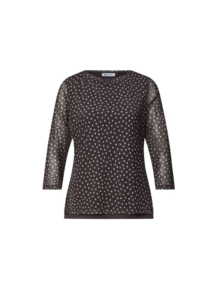 Langarmshirt in Black Coffee