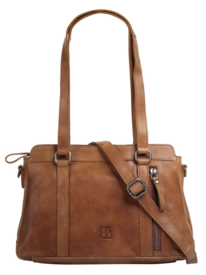 Umhängetasche echt Leder in cognac