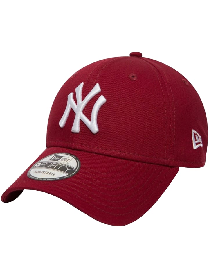 New Era 9FORTY New York Yankees MLB League Essential Cap in Dunkelrot
