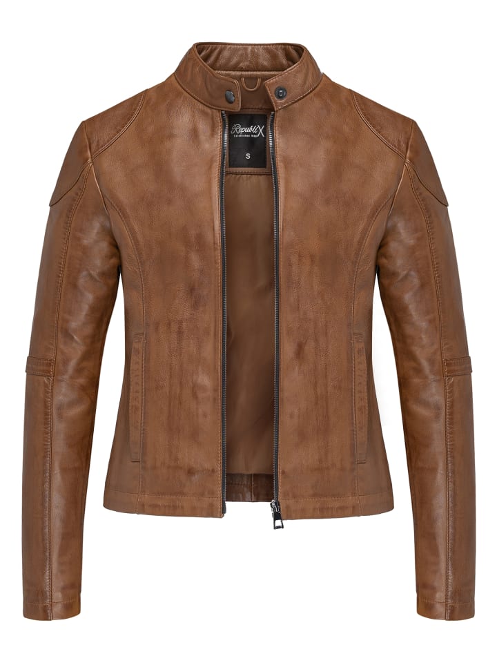 Lederjacke OPAL in Cognac