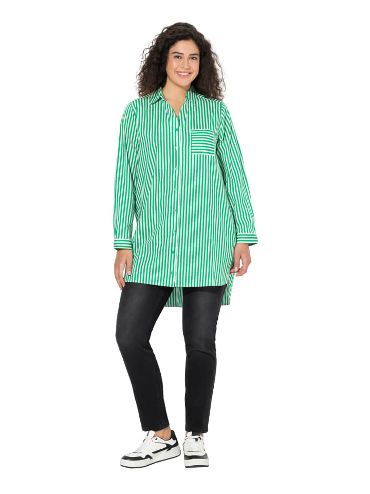 Hemdbluse in smaragdgrün