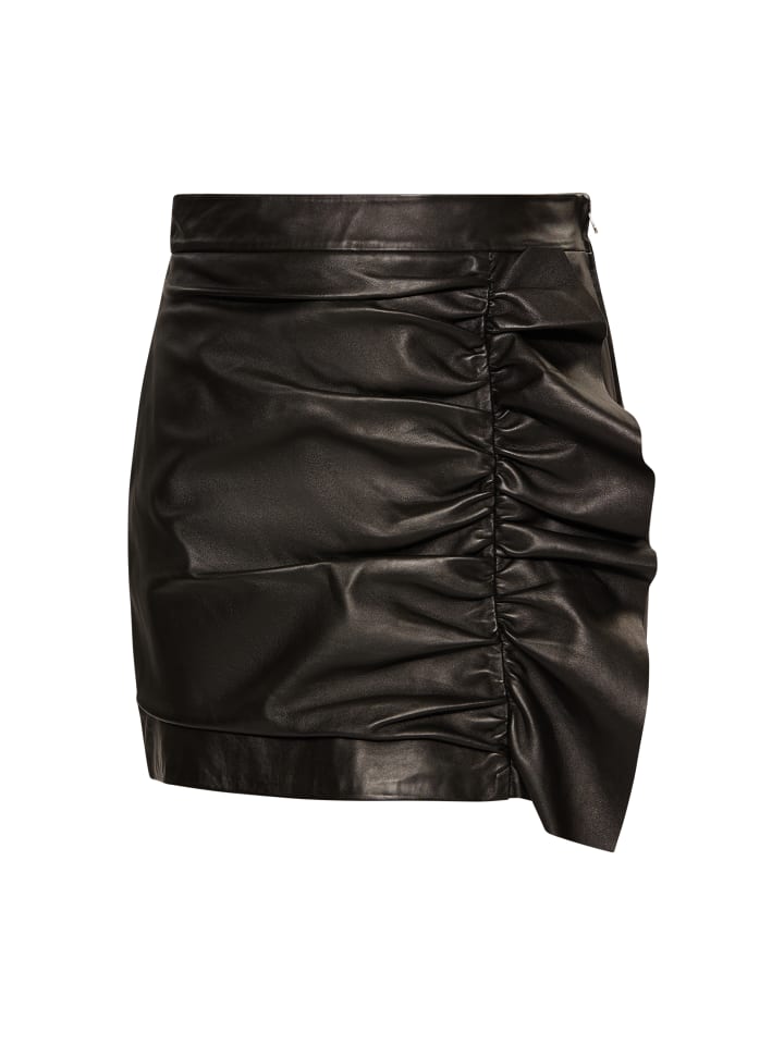 Damen Lederrock in Schwarz