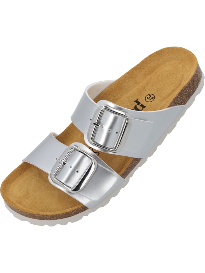 Pantoletten Samos GS in Silber Lack/Silber