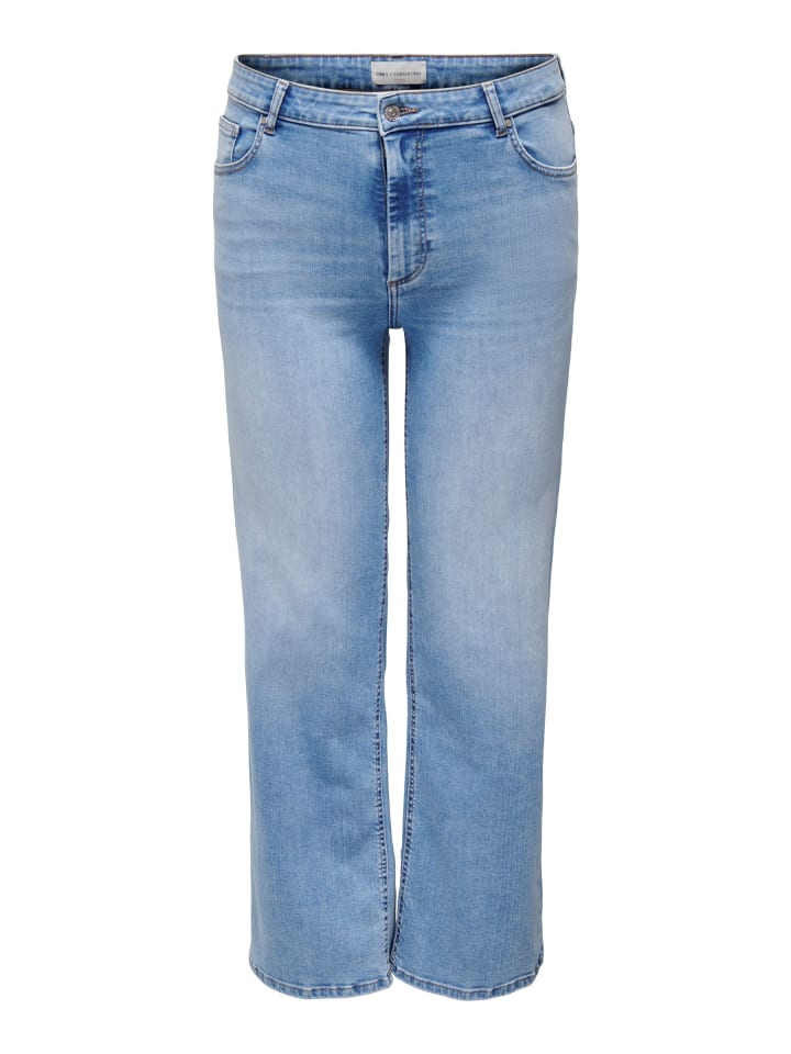 Jeans mit weitem Bein in Light Blue Denim