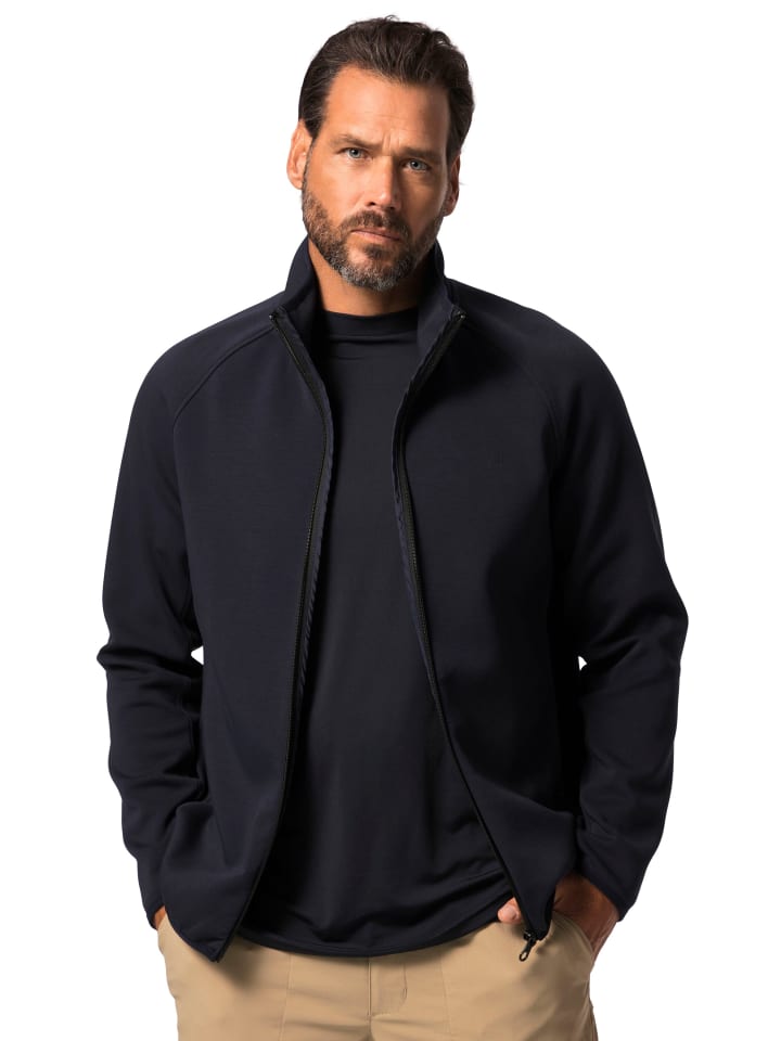 Sweatjacke in dunkel marine