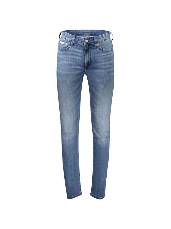 Blau Baumwolle Herren Slim-Taper Jeans