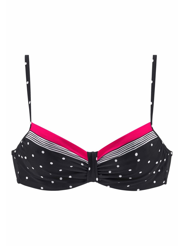 Bügel-Bikini-Top in schwarz-rot