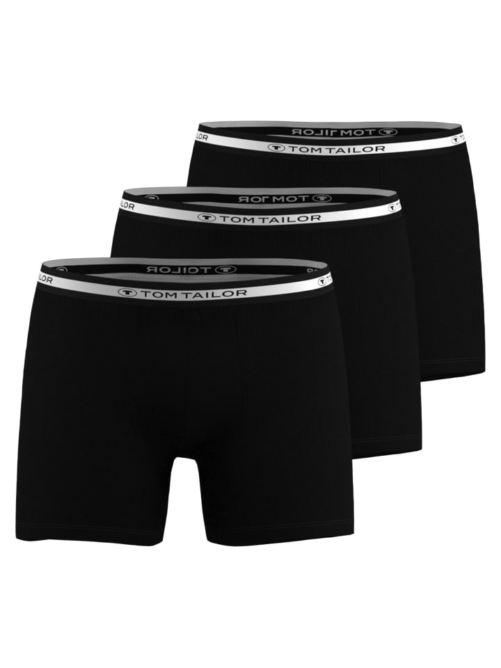 Boxershort 3er Pack in Schwarz
