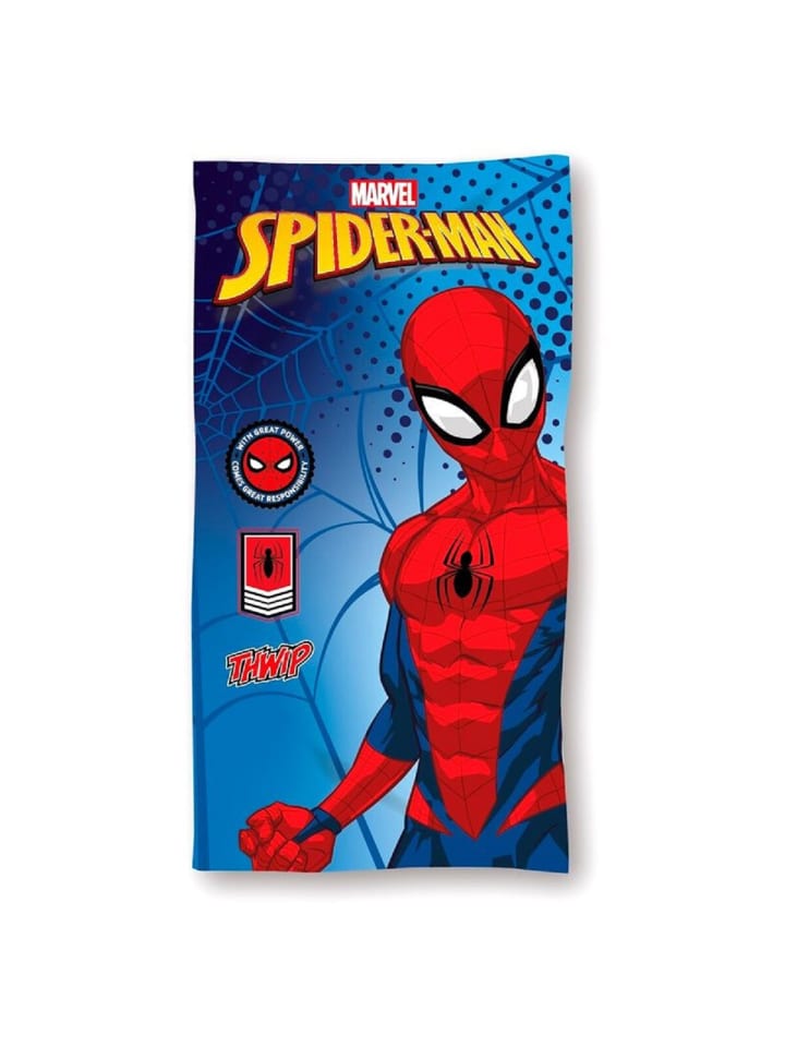 Spiderman Handtuch Badehandtuch Strandtuch 70x140 cm aus Mikrofaser in Blau