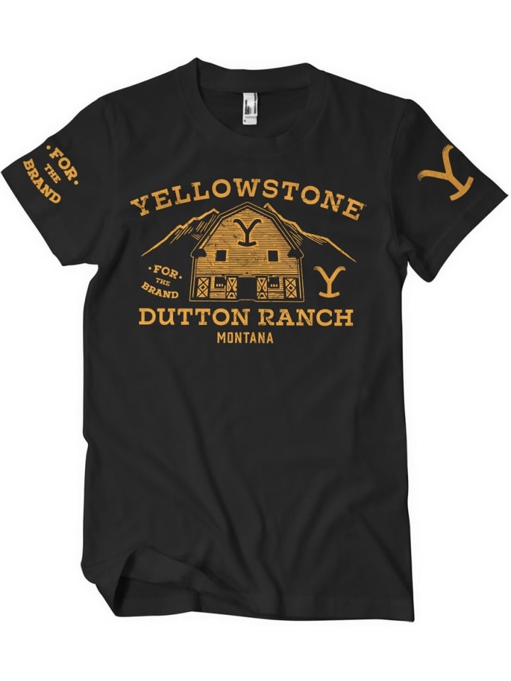T-Shirt "Barn" in Schwarz